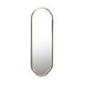 Elegant Oval Wall Mirror with Gold Trim